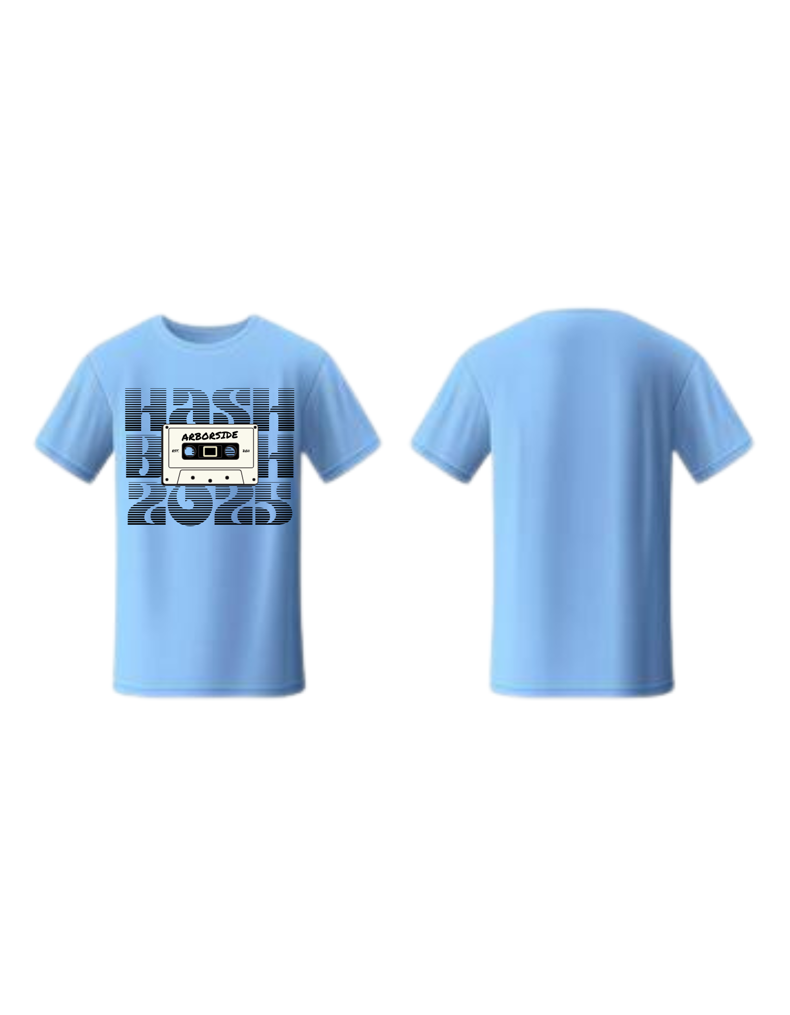 Photograph of product: Arborside au chocolat Bash '25 T-Shirt - Blue