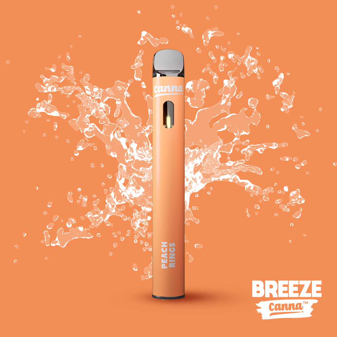 Photograph of product: Breeze Distillate All-in-One Vape - Sweet Peach