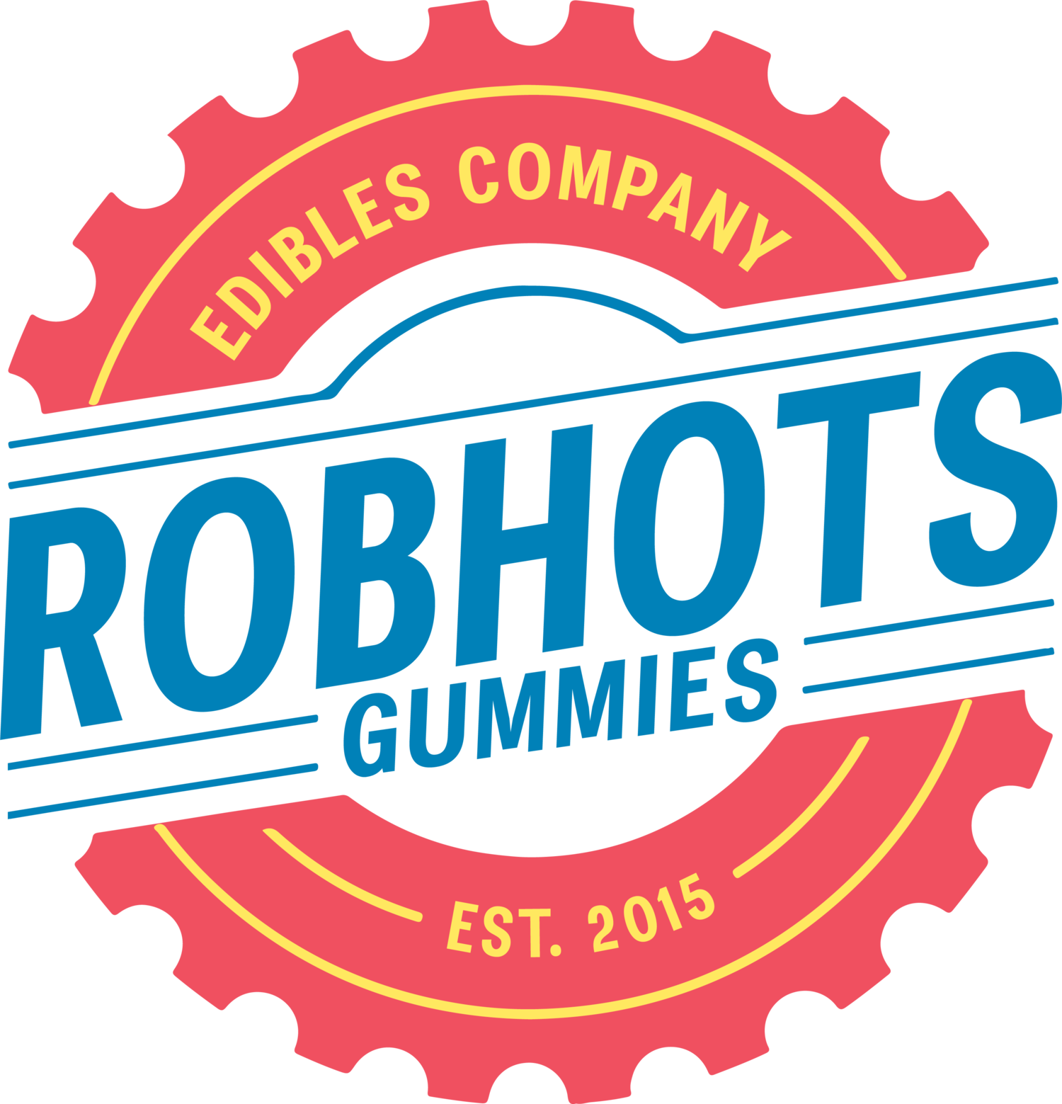 Photograph of product: Robhots | Gummies | 100mg : TH-oui 2,000Mg CBD | Golden Kiwi, Lemonade & Raspberry