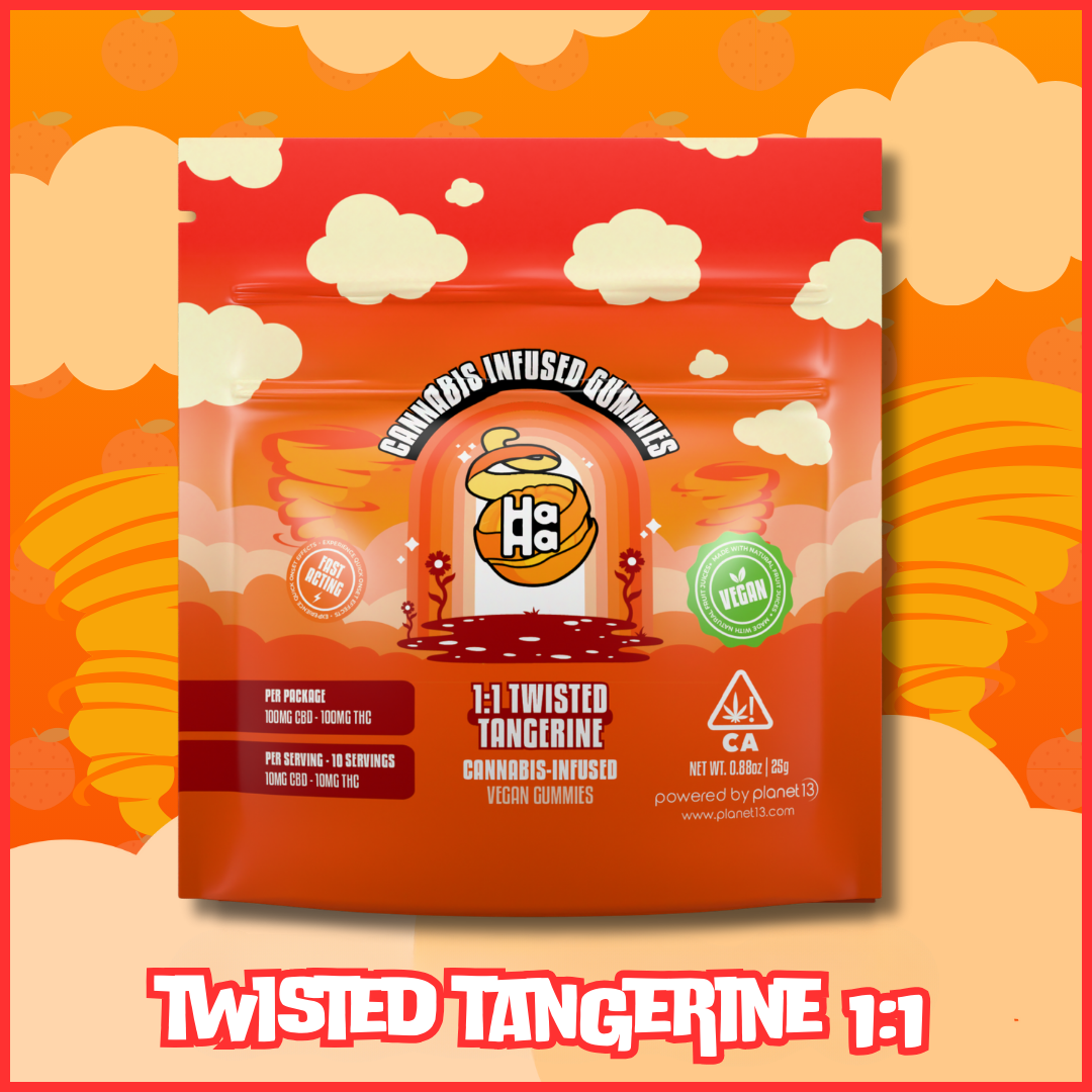 Photograph of product: Haha Twisted Tangerine 1:1 Gummies