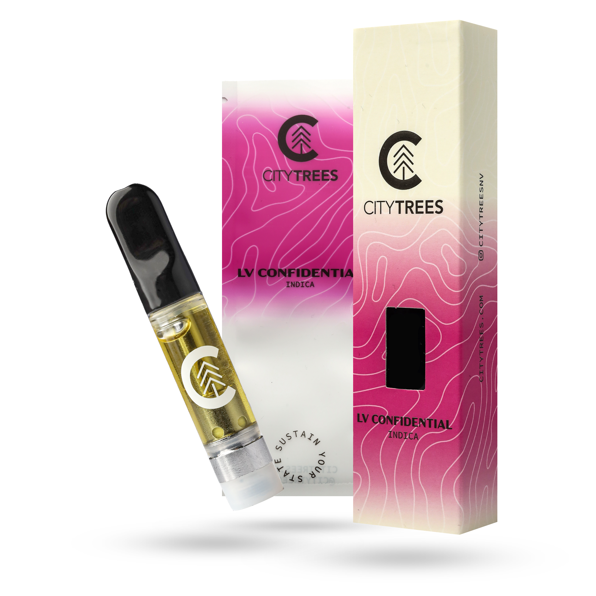 Photograph of product: City Trees LV Confidential (I) Vape Cartridge 0.85g