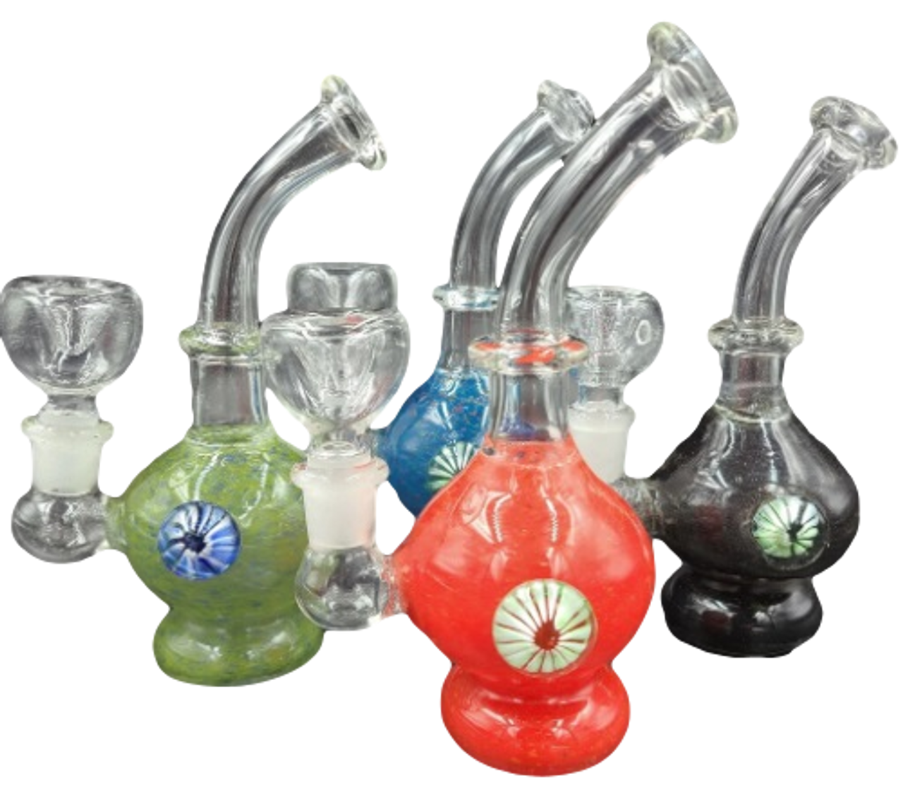 Photograph of product: 6in Ball Rig + Bong with Bowl - Assorted Marble