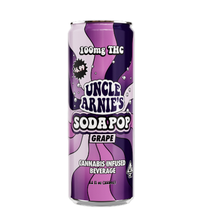 Photograph of product: Uncle Arnies Soda 100mg Grape