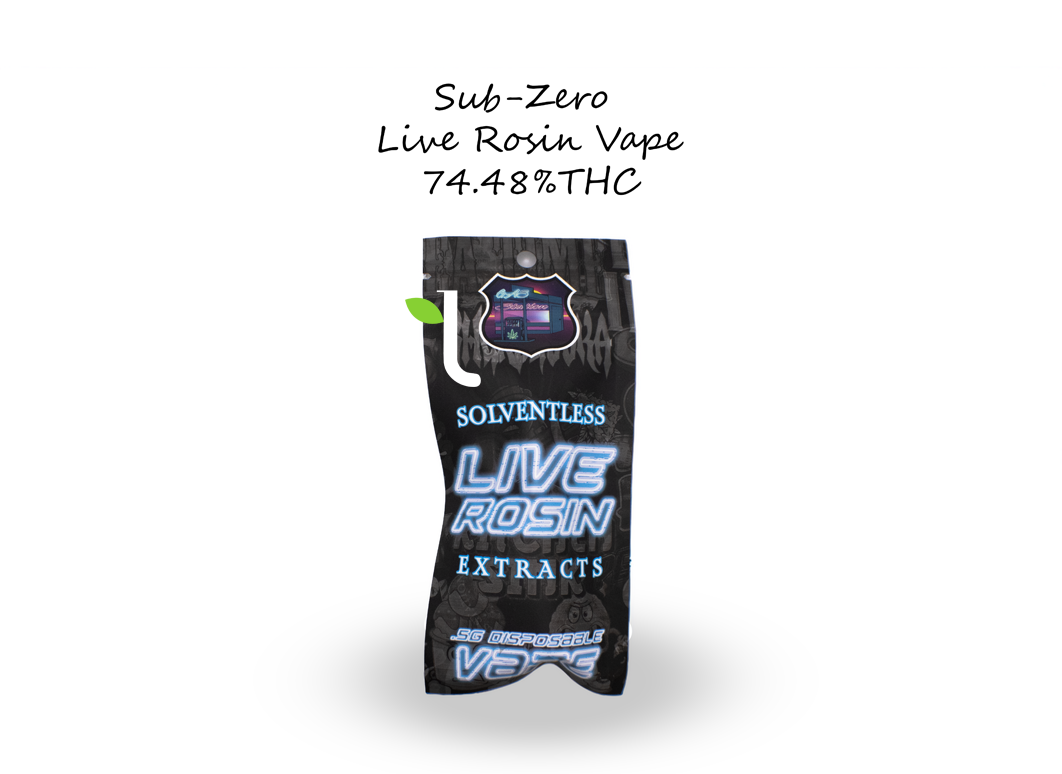 Photograph of product: Sub Zero | 0.5g Live Rosin Disposable