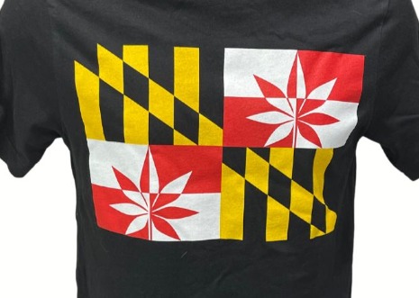 Photograph of product: Crabcakes & Oui'd MD Flag T-Shirt - SMALL - Regular
