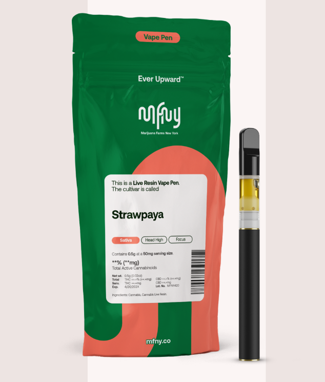 Photograph of product: MFNY | Strawpaya | 0.5g | Live Resin | AIO