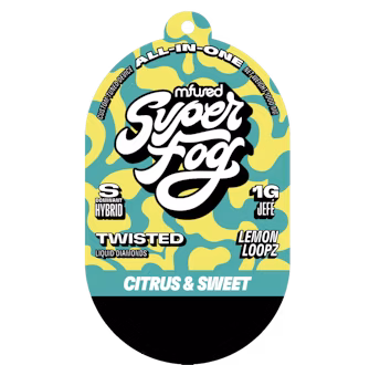 Photograph of product: Super Fog | Lemon Loopz | Twisted | Liquid Diamond | 1g AIO