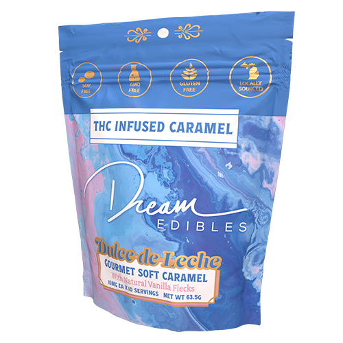 Photograph of product: Dream | Dulce de Leche 100mg | 10pk/ 10mg each