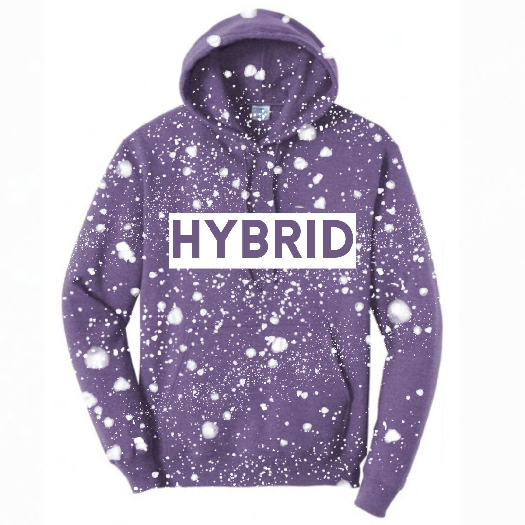 Photograph of product: Hybrid Sweatshirt Purple Bleach Large