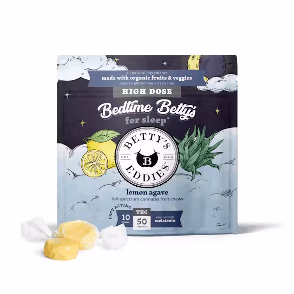 Photograph of product: 50mg TH-oui Fast Acting Full Spectrum Fruit Chews - Bedtime Melatonin - 10 ct (HIGH DOSE)