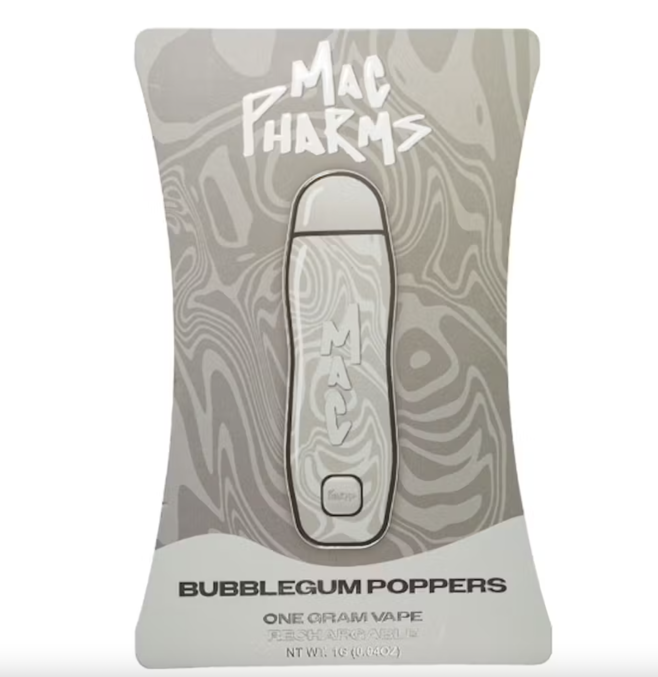 Photograph of product: Mac Pharms: BubbleGum Poppers 1G Disposable Vape