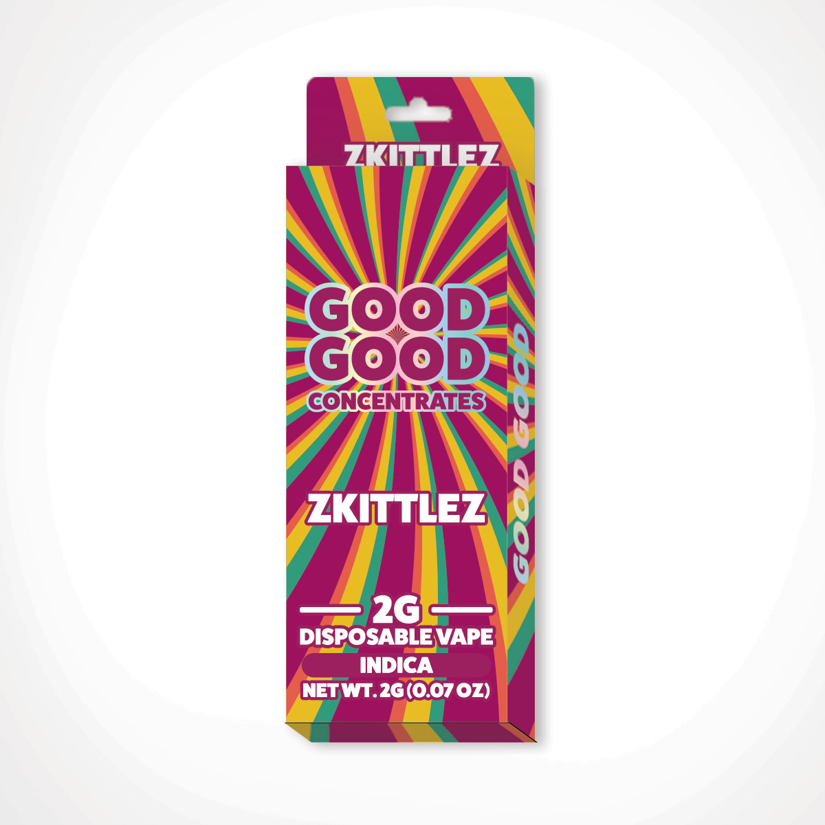 Photograph of product: Good Good 2g Disposable Zkittlez