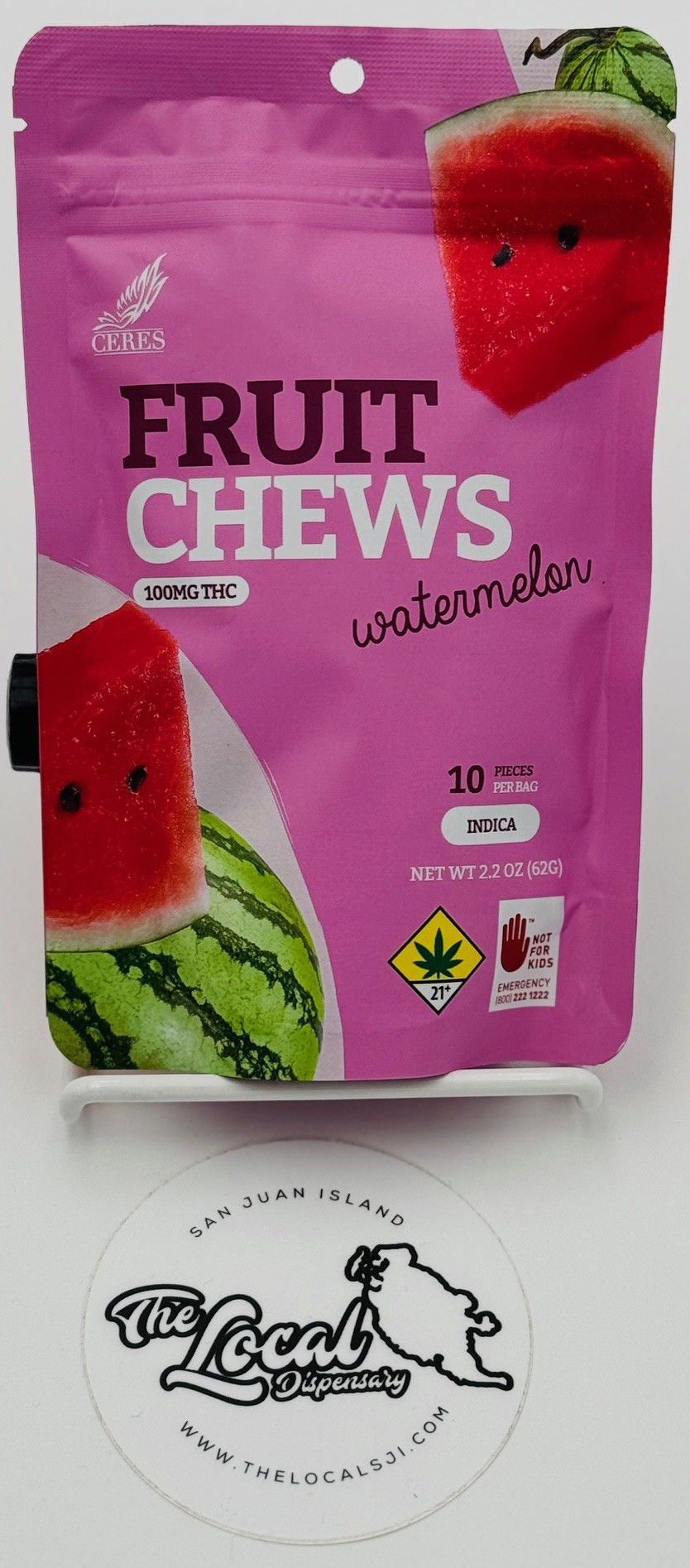 Photograph of product: Watermelon Fruit Chews - Oui'd 10pk