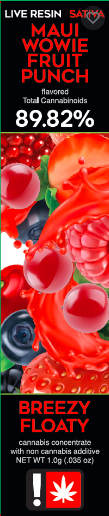 Photograph of product: Disposable Maui Wowie Fruit Punch Live Resin Cartridge | 1g