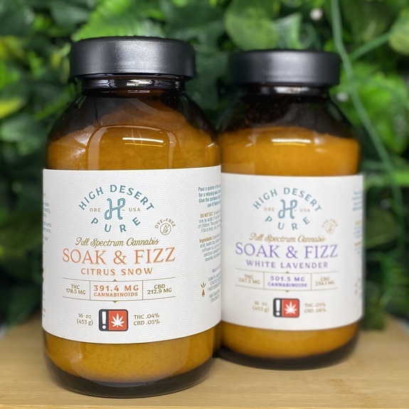 Photograph of product: Citrus Snow - 1:1 Soak & Fizz 200mg CBD & 200mg TH-oui - High Desert Pure
