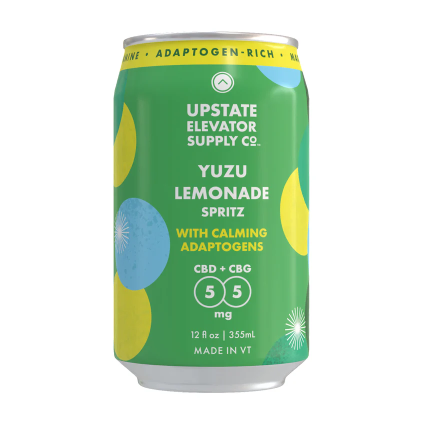 Photograph of product: UES - Yuzu Lemonade CBD:CBG Spritz 355ml (12oz)
