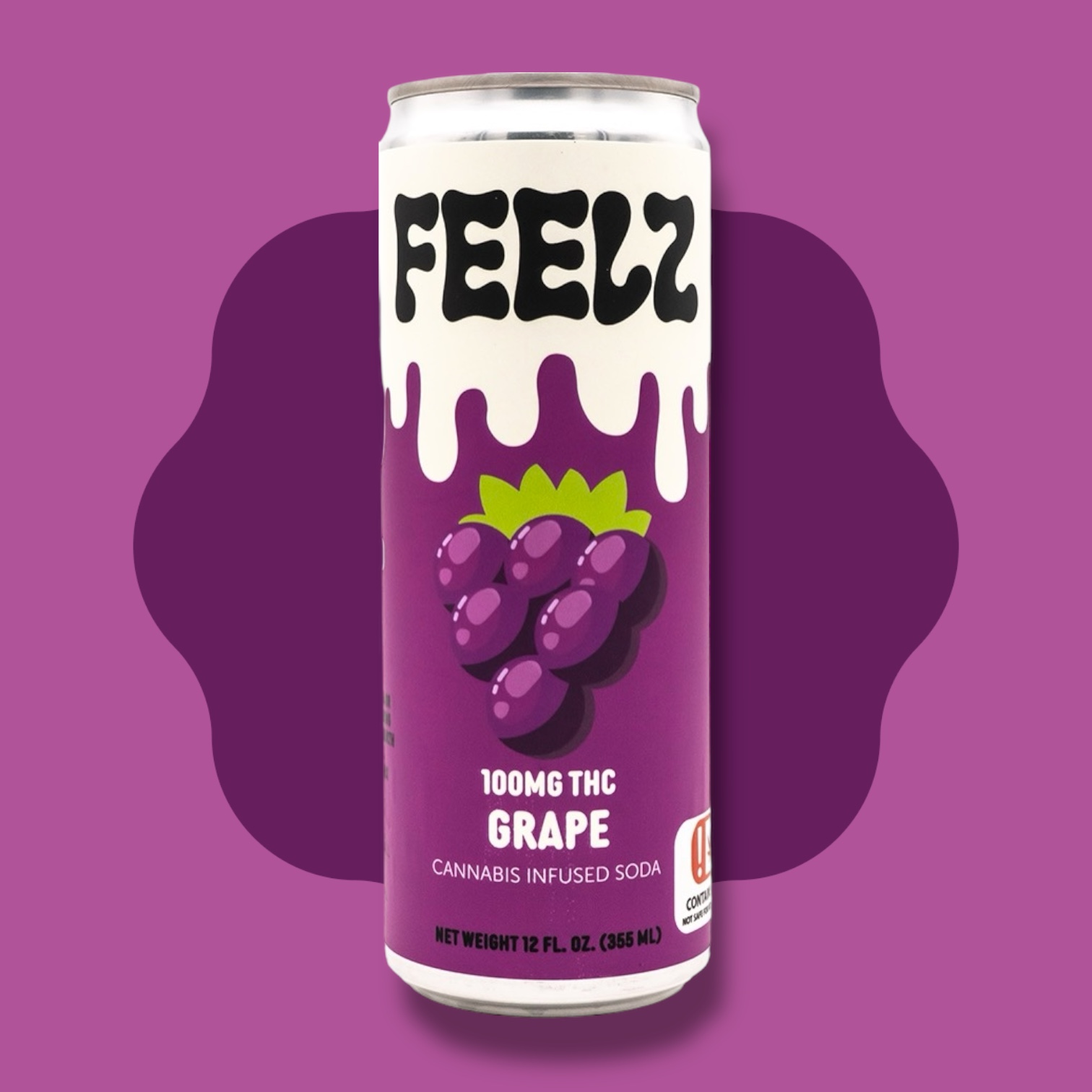 Photograph of Product: 100mg Grape Infused Soda Feelz