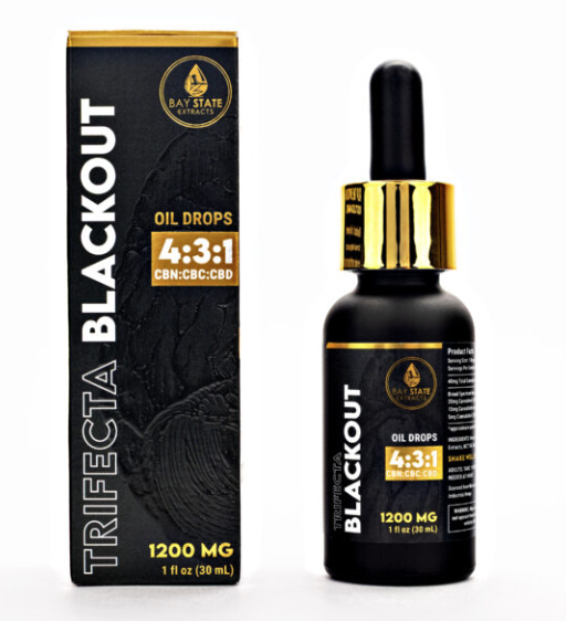 Photograph of product: CBD Tincture | Trifecta Blackout | 4:3:1 | CBN:CBC:CBD - 30mL
