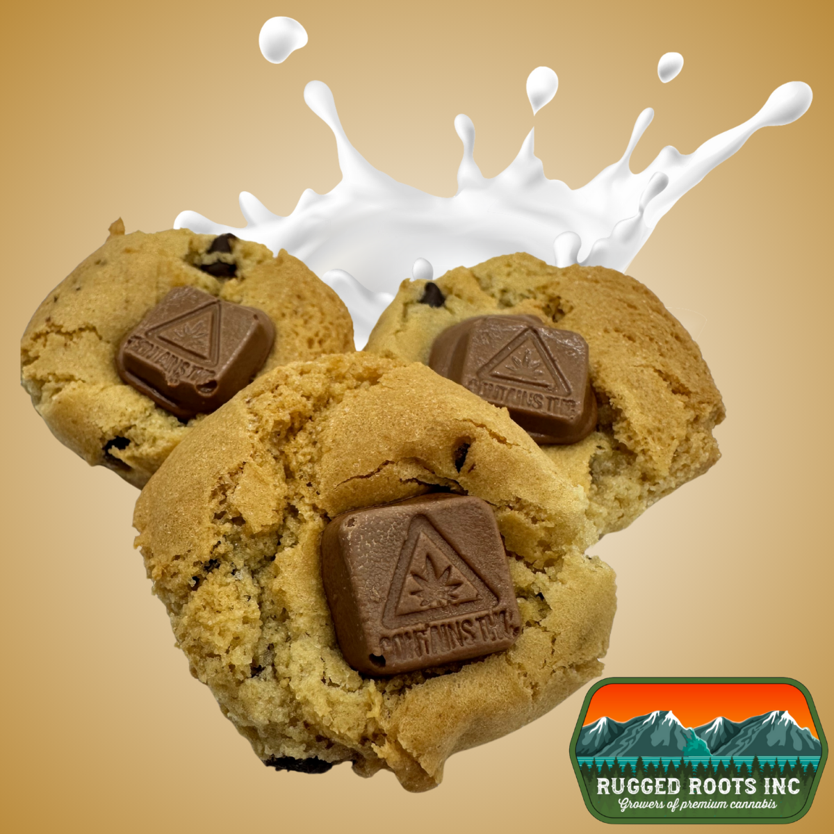 Photograph of product: Rugged Roots + Tripp's | Chocolate Chip Cookies 100mg