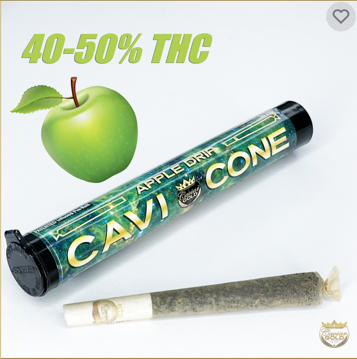 Photograph of product: Caviar Gold - Apple Drip Infused 1.5g Preroll 44.5%TH-oui Oui'd