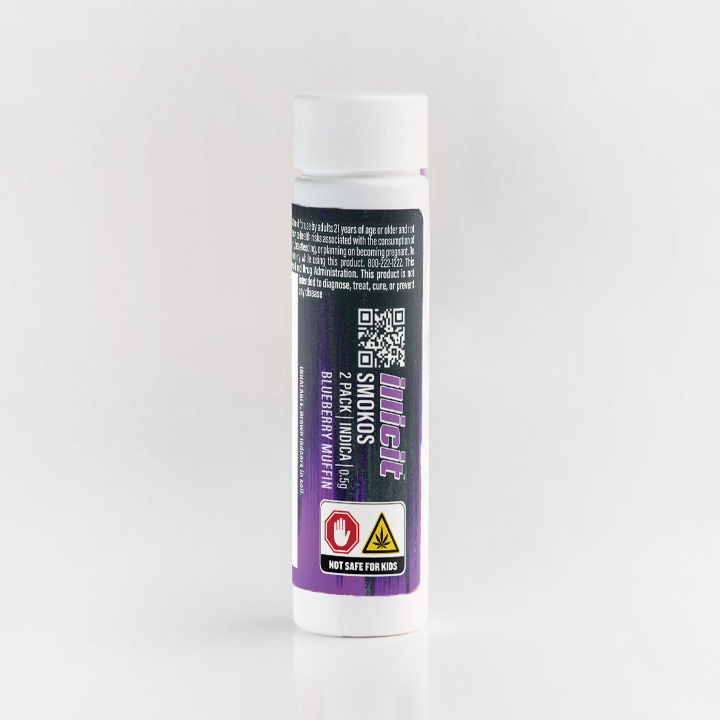 Photograph of product: Blueberry Muffin .5g Smokos Preroll 2-Pack
