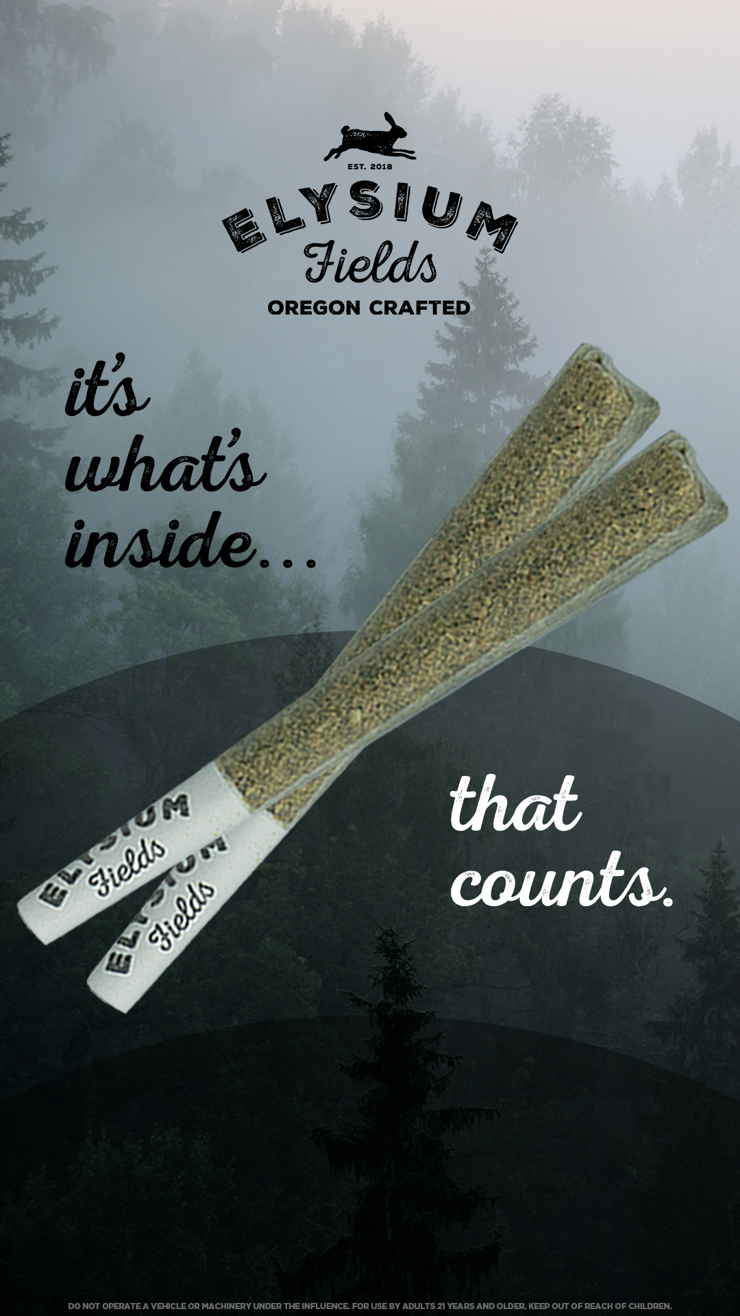 Photograph of product: Elysium Fields | Infused PreRoll BLACKBERRY KUSH | 1.3g