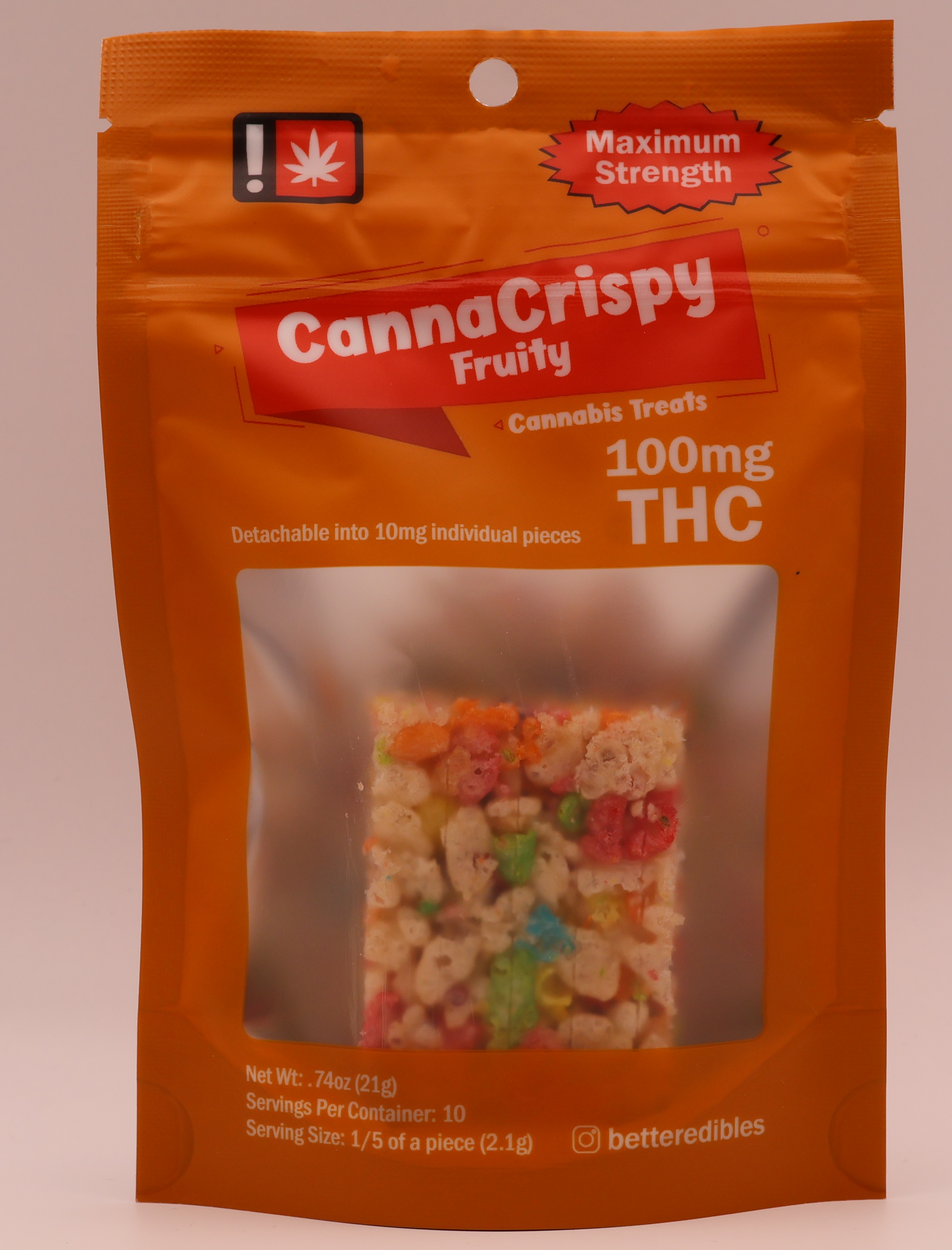 Photograph of product: Fruity Rice Crispy 100mg Oui'd (Better Edibles)