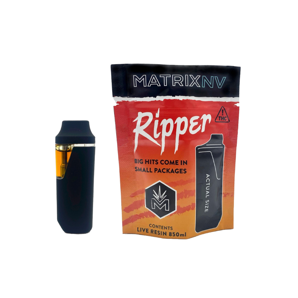 Photograph of product: Matrix NV GP x AB (H) Live Resin Ripper Disposable Vape 0.85g
