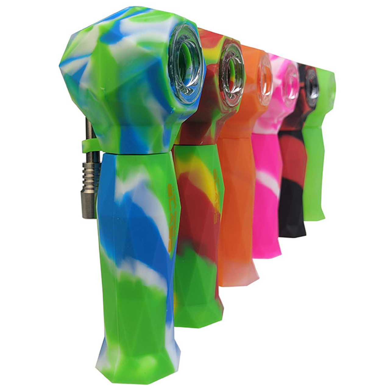 Photograph of product: ON POINT GLASS | Diamond 2in 1 Nectar Hand Pipe | 10mm