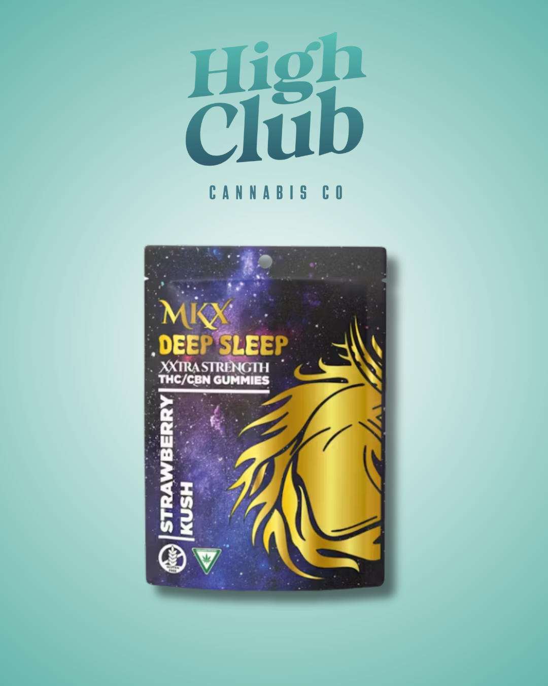 Photograph of product: MKX - Deep Sleep - Strawberry Kush - 200mg Gummies