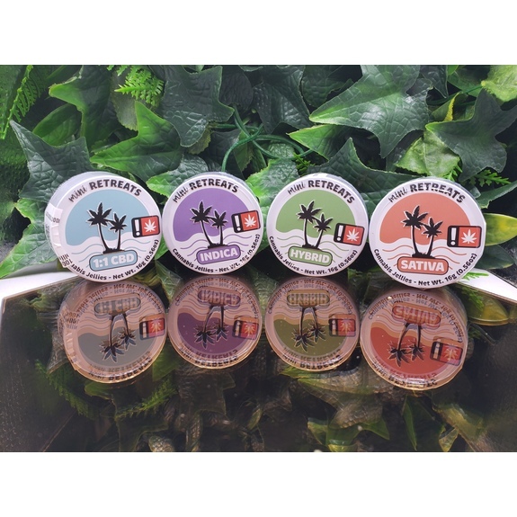 Photograph of product: Island Punch CBD 1:1 - 100mg TH-oui 100mg CBD - 2 x 50mg 1:1 Jellies CBD Mini Retreats - WVA