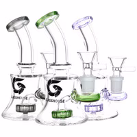 Photograph of product: Glass House Circ Perc Glass Water Pipe - 5.5"