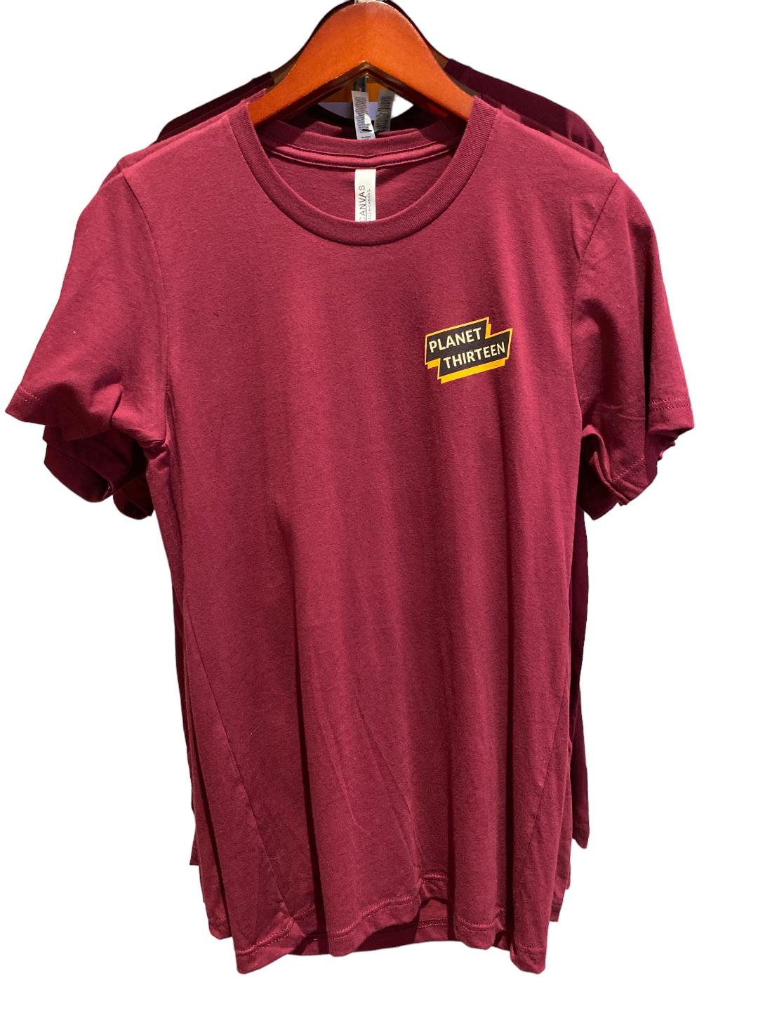 Photograph of product: Maroon Experimental Oui'd T-shirt L