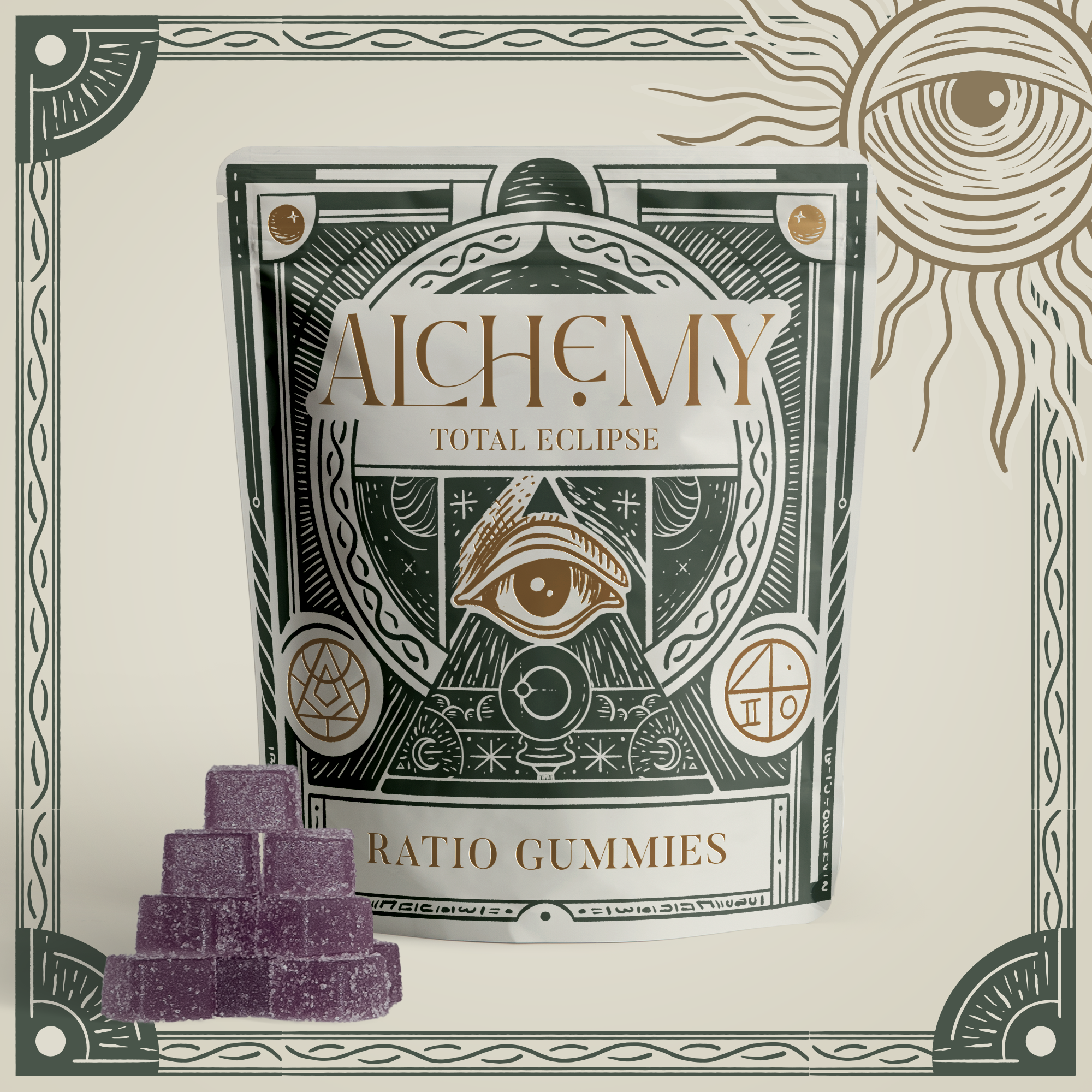 Photograph of product: Alchemy - Gummies - Cranberry Lime 3:2:1 CBD:CBG:TH-oui -20ct (100mg)