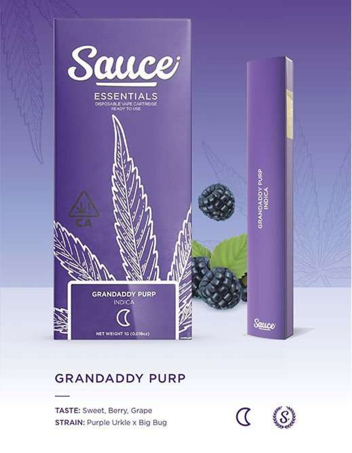 Photograph of product: Grandaddy Purple Live Resin - LR All-In-One Vape