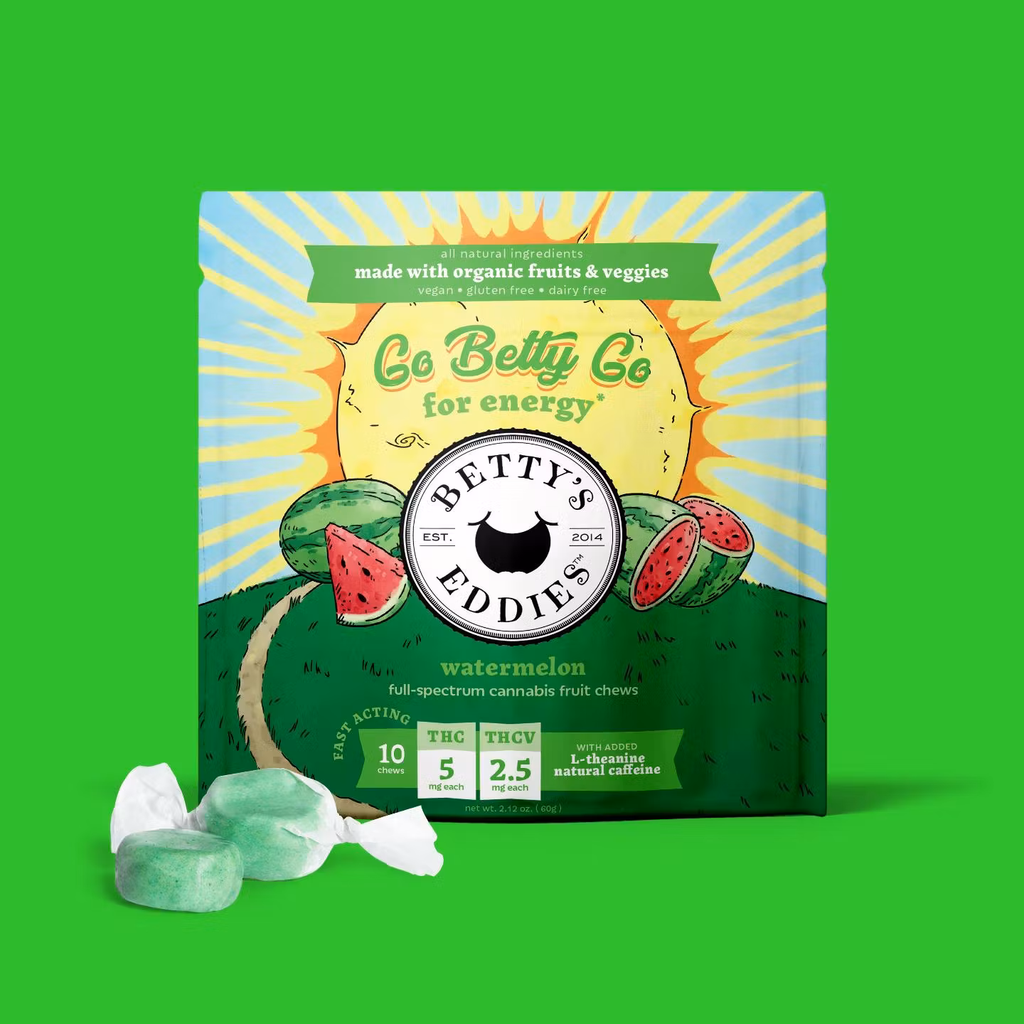 Photograph of product: Watermelon | 50mg | Fast Acting Chews