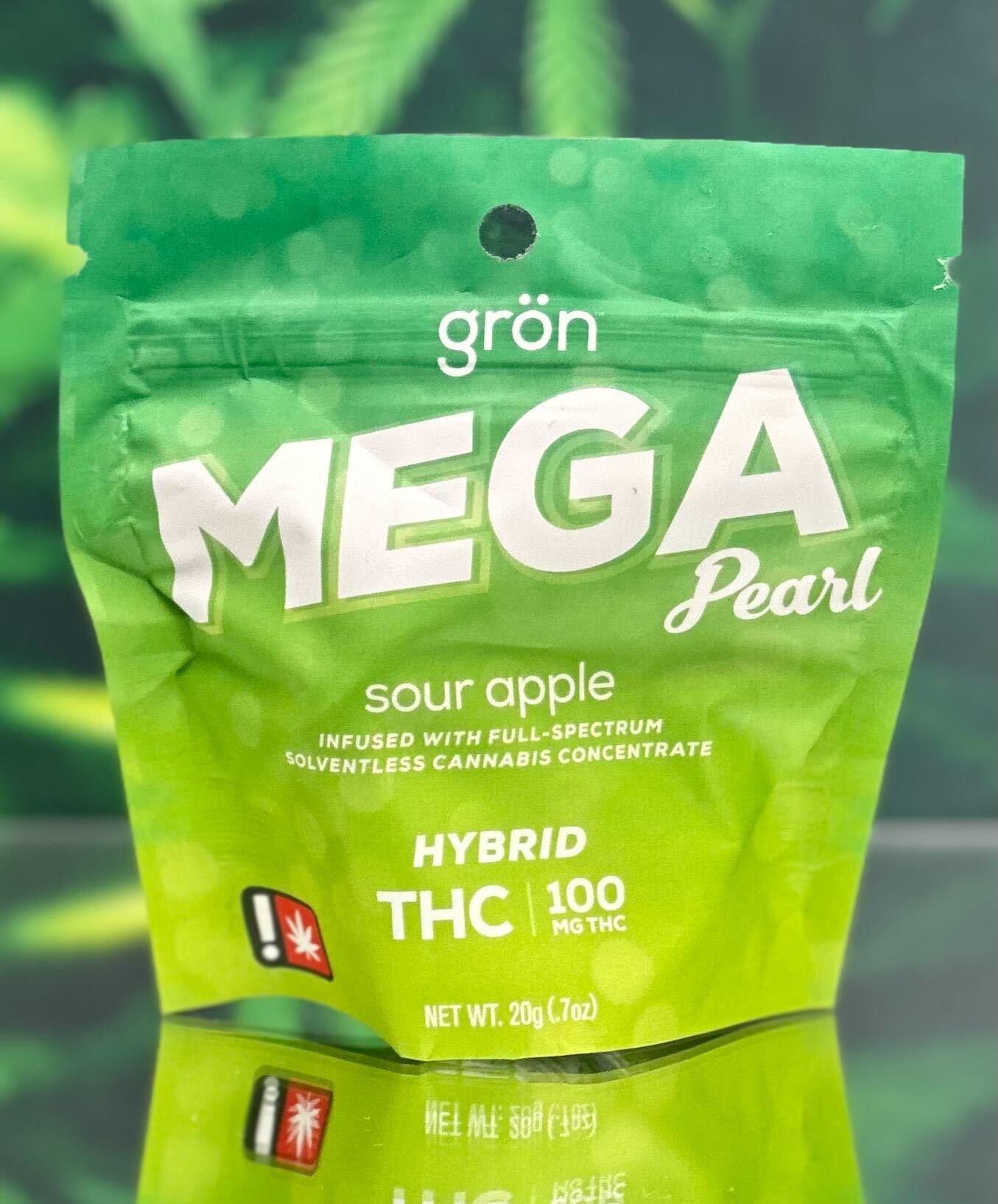 Photograph of product: Gummy | Sour Apple Mega Pearl | 100mg