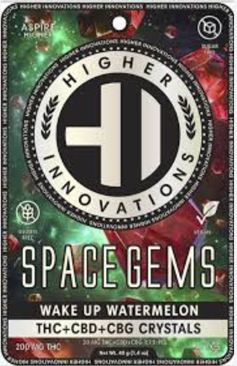 Photograph of product: Hi   200mg 1:1:1 Thc Cbd Cbg  Space Gems  Wake Up Watermelon