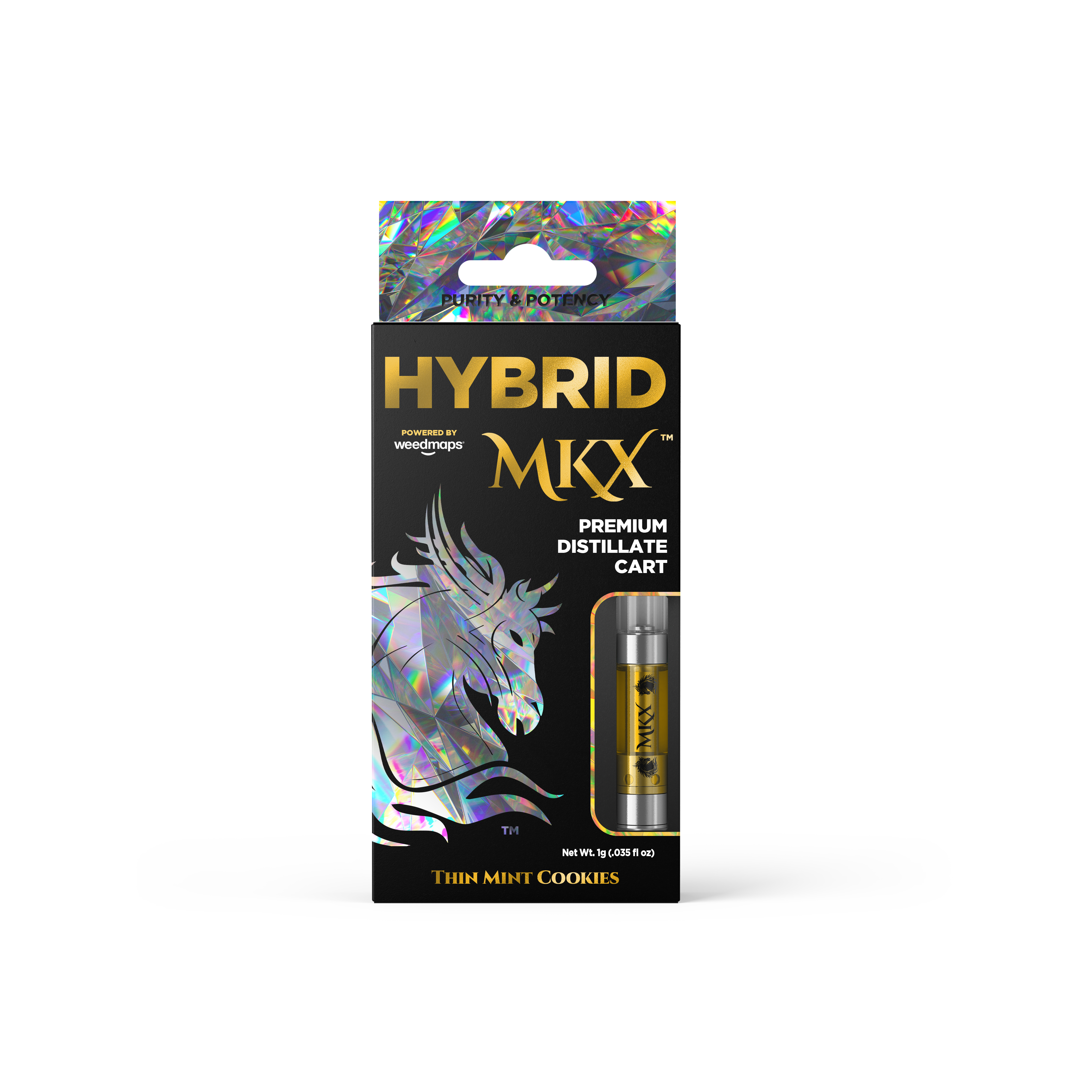 Photograph of product: MKX 1 Gram 510 Thread Carts - Thin Mint Cookies (Hybrid)
