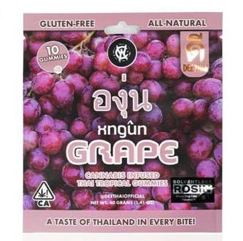 Photograph of product: DEE THAI X WEST COST ALCHEMY GRAPE ROSIN GUMMIES