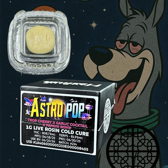 Photograph of product: Astro Pop | 1g Live Rosin Black Box - 