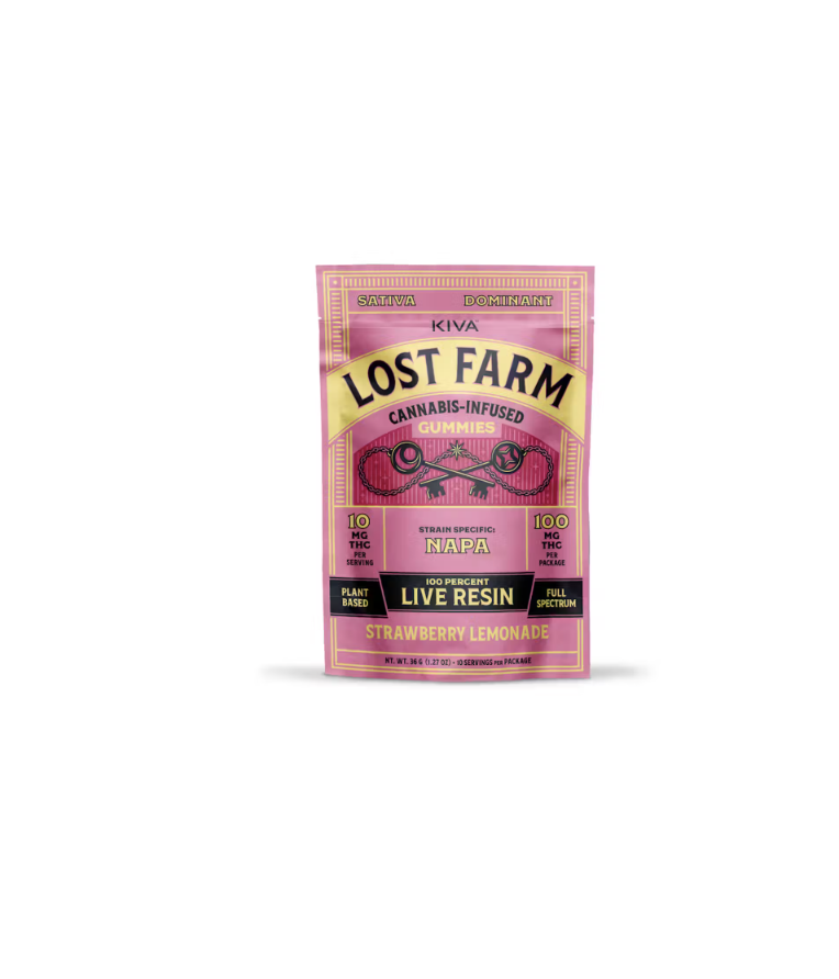 Photograph of product: Lost Farm | Strawberry Lemonade (s) x Napa Resin 10mg/10-pk