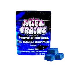 Photograph of Product: Alien Brainz - Beamz of Blue Razz 200mg