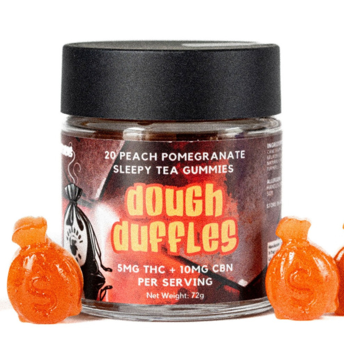 Photograph of product: Doughboi Farms | Peach Pomegranate Dough Duffles | 100mg TH-oui + 200mg CBN
