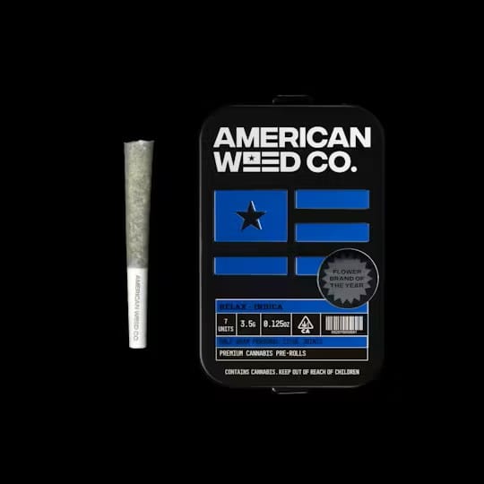 Photograph of product: Blue Gummy - Infused Indica Pre-Roll Pack (0.5g x 7) - 