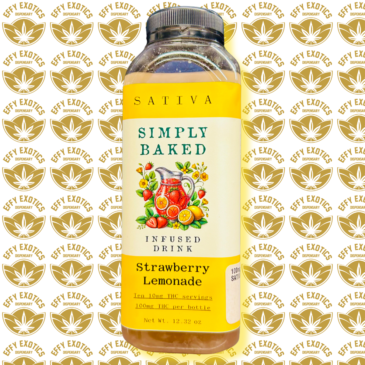 Photograph of product: 100mg Strawberry Lemonade Drink Oui'd