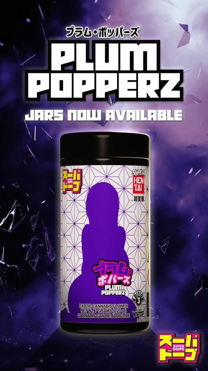 Photograph of product: Super Dope | Plum Popperz flower, jar 7g