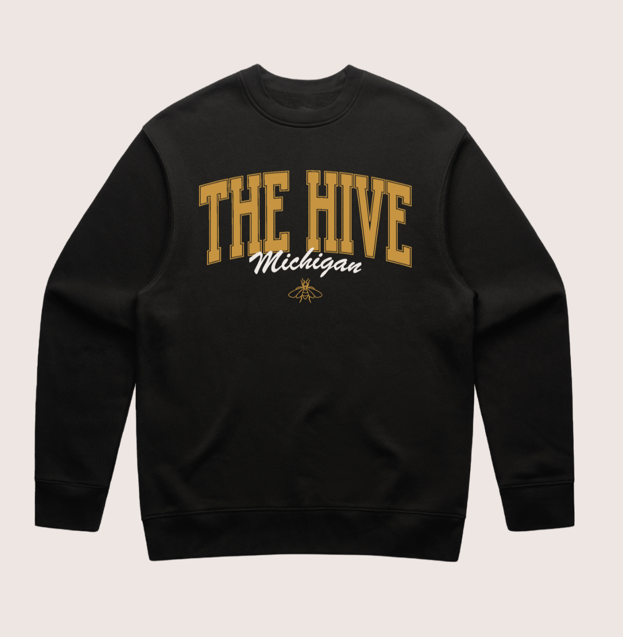 Photograph of product: The Hive University Crewneck Sweatshirt | Black