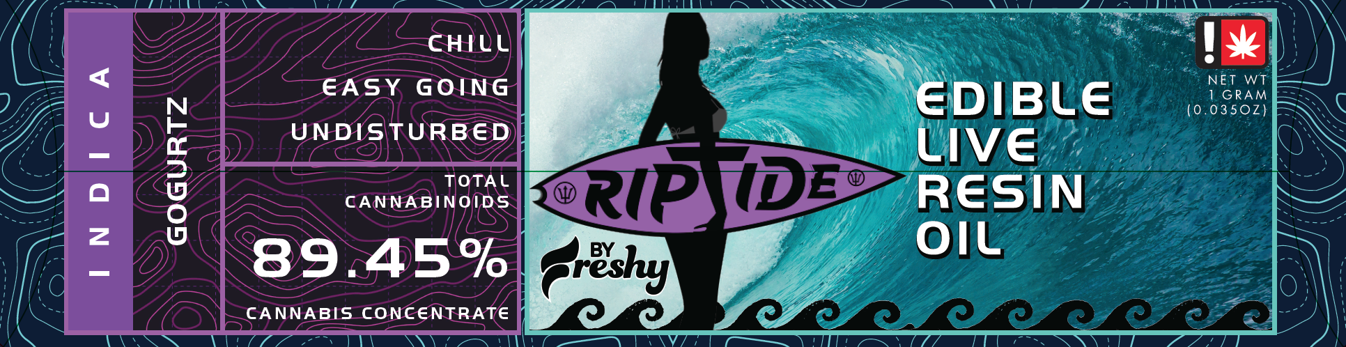 Photograph of product: ELRO - 1g Riptide - Grape Cream Cake