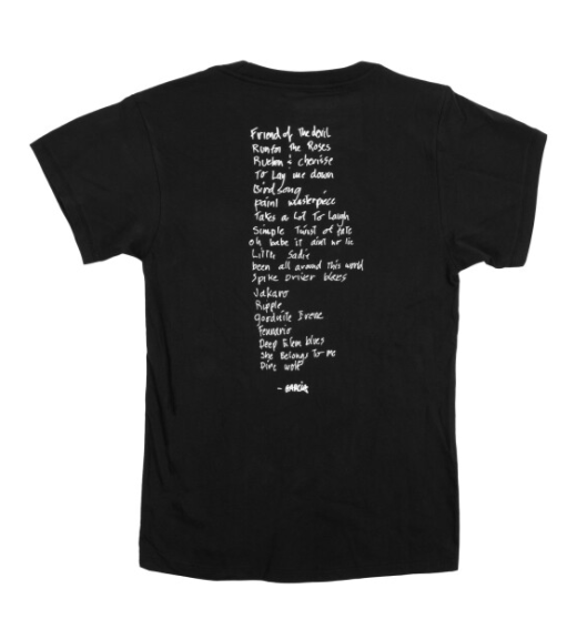 Photograph of product: Set List T-Shirt